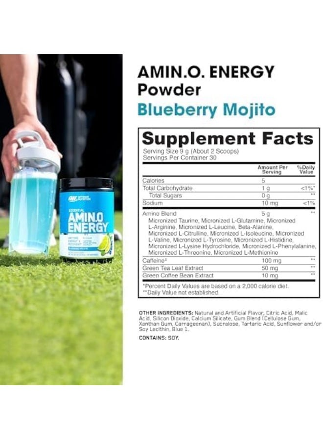 Optimum Nutrition (ON) Amino Energy Drink - 30 Servings (Blueberry Mojito) - Image 3